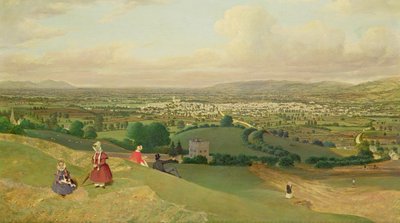 Cheltenham from Leckhampton Hill, c.1840 by English School